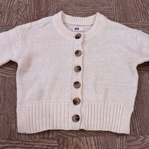 SO Women's Ivory Button-Up Cardigan